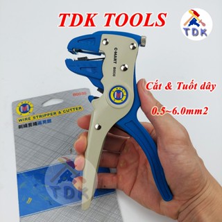 Kìm tuốt dây điện mỏ quạ đa năng 0.5~6.0mm2 C-Mart B0030