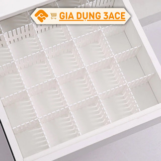 Set 4 miếng nhựa thanh chia ngăn tủ quần áo chia ngăn kéo bàn làm việc bàn trang điểm tiện lợi