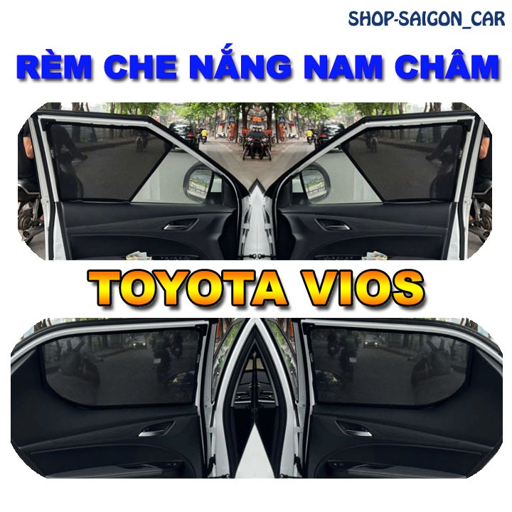 Rèm Che Nắng Nam Châm Xe Toyota Vios 2009-2025 chắn nắng tuyệt đối - kèm khayRèm.