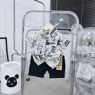Áo sơ mi lụa 3D hàng cộc tay cho bé trai ( hàng xả 🔆)