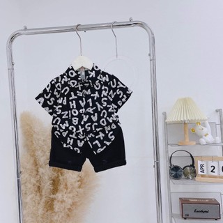 Áo sơ mi lụa 3D hàng cộc tay cho bé trai ( hàng xả 🔆)