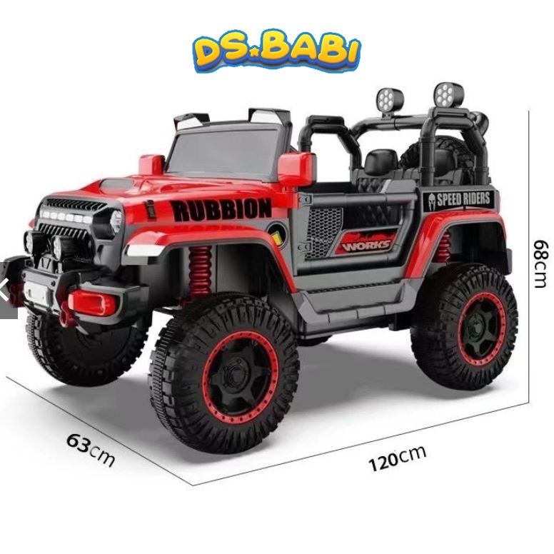 Xe ô tô điện trẻ em 9188 Rubbion cho bé từ 1-7 tuổi bảo hành 12 tháng, Ô tô điện địa hình có điều khiển từ xa, sạc điện