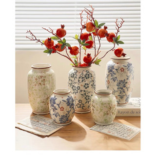  Bình Gốm Sứ Cắm Hoa Đào Ngày Tết - Đồ Decor Trang Trí Nhà Cửa 