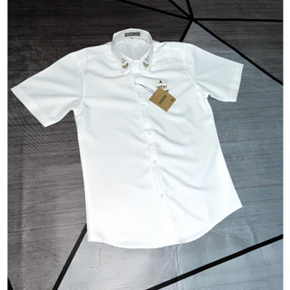 Áo sơ mi nam cộc tay boy phố thêu logo  form đẹp chất vải lụa dày dặn mẫu mới nhất Hót Trend