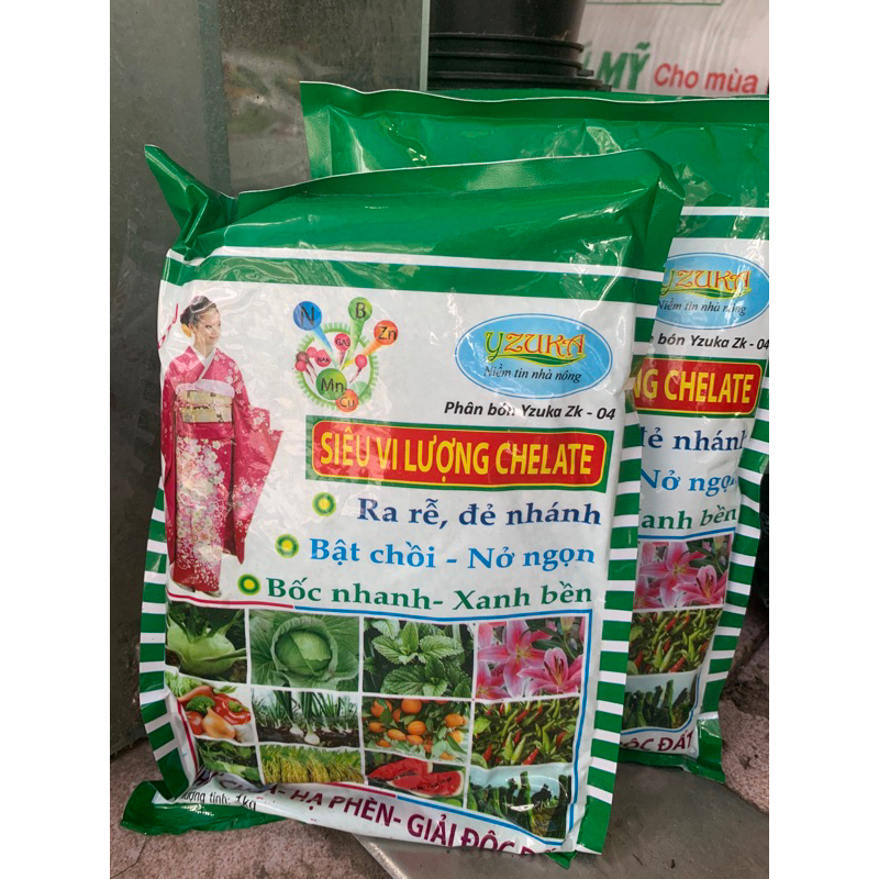 GÓI 1kg phân bón vi lượng Yzuka nhật bản cung cấp đa trung vi lượng cho mọi loại cây trồng