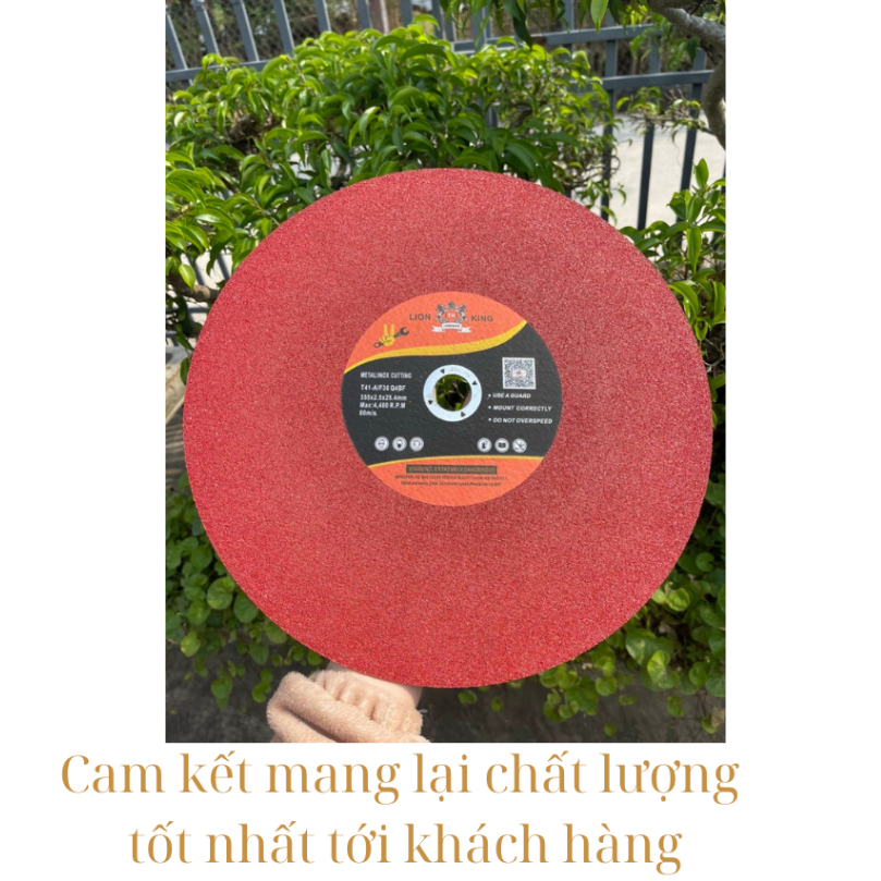 Combo 30v Đá (lưỡi) cắt inox, sắt, thép phi 350, 355 lion king 355x3x255mm, đá cắt máy bàn - Minh Ph