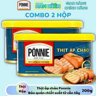  Combo 2 Hộp Thịt Hộp Ponnie Thịt Áp Chảo Hàn Quốc - Hộp 200g 