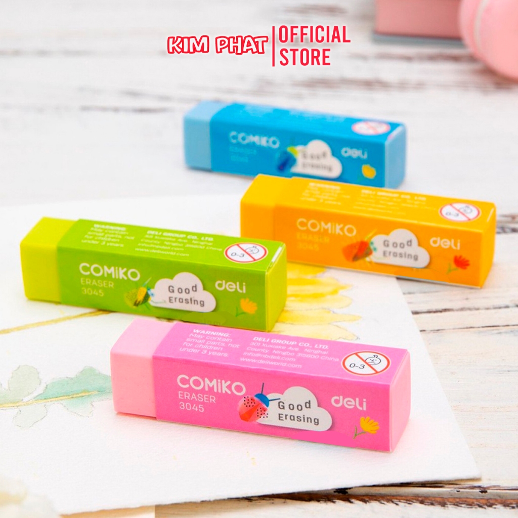 Combo 05 Chiếc Gôm tẩy 2B Comiko Deli 3045