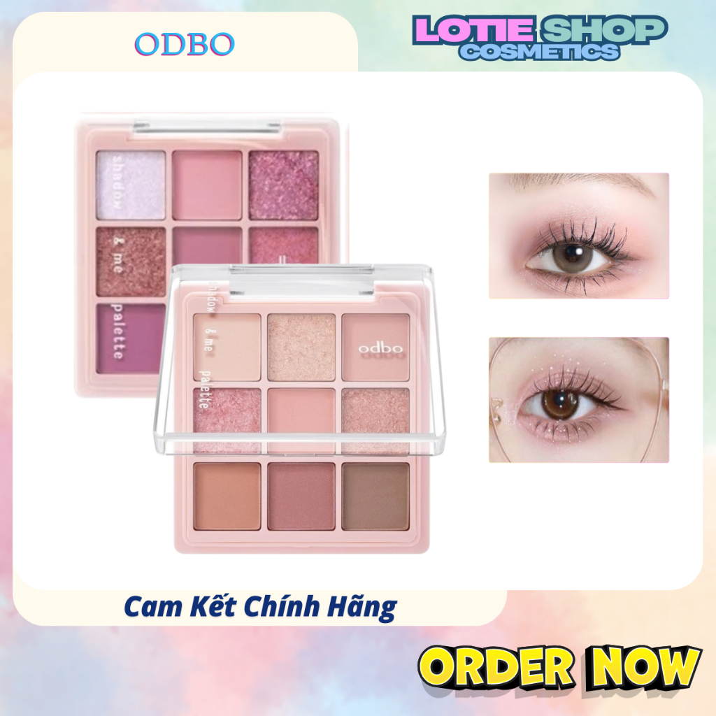 [ODBO] Bảng Phấn Mắt Odbo 9 Ô Shadow & Me Vỏ Hồng Palette Odbo Cosmetics OD2014