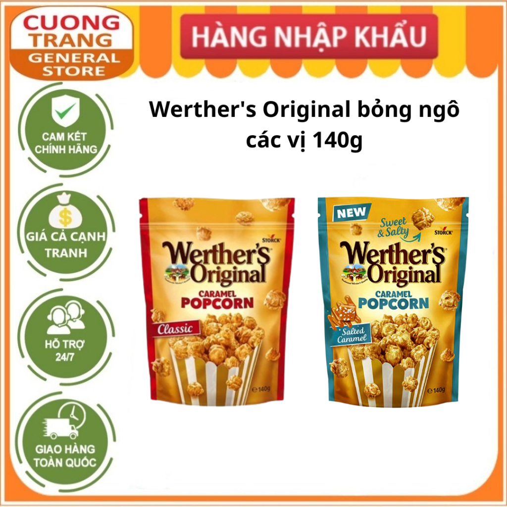 Werther's Original bỏng ngô các vị 140g
