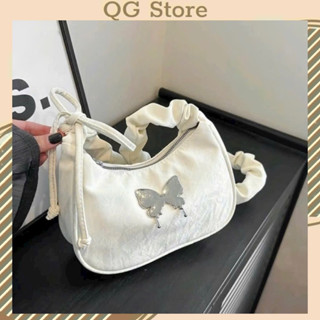  Túi Xách Nữ Túi Đeo Vai Quai Rúm Đính Hoạ Tiết Nơ Giá Rẻ Trẻ Trung QGStore 