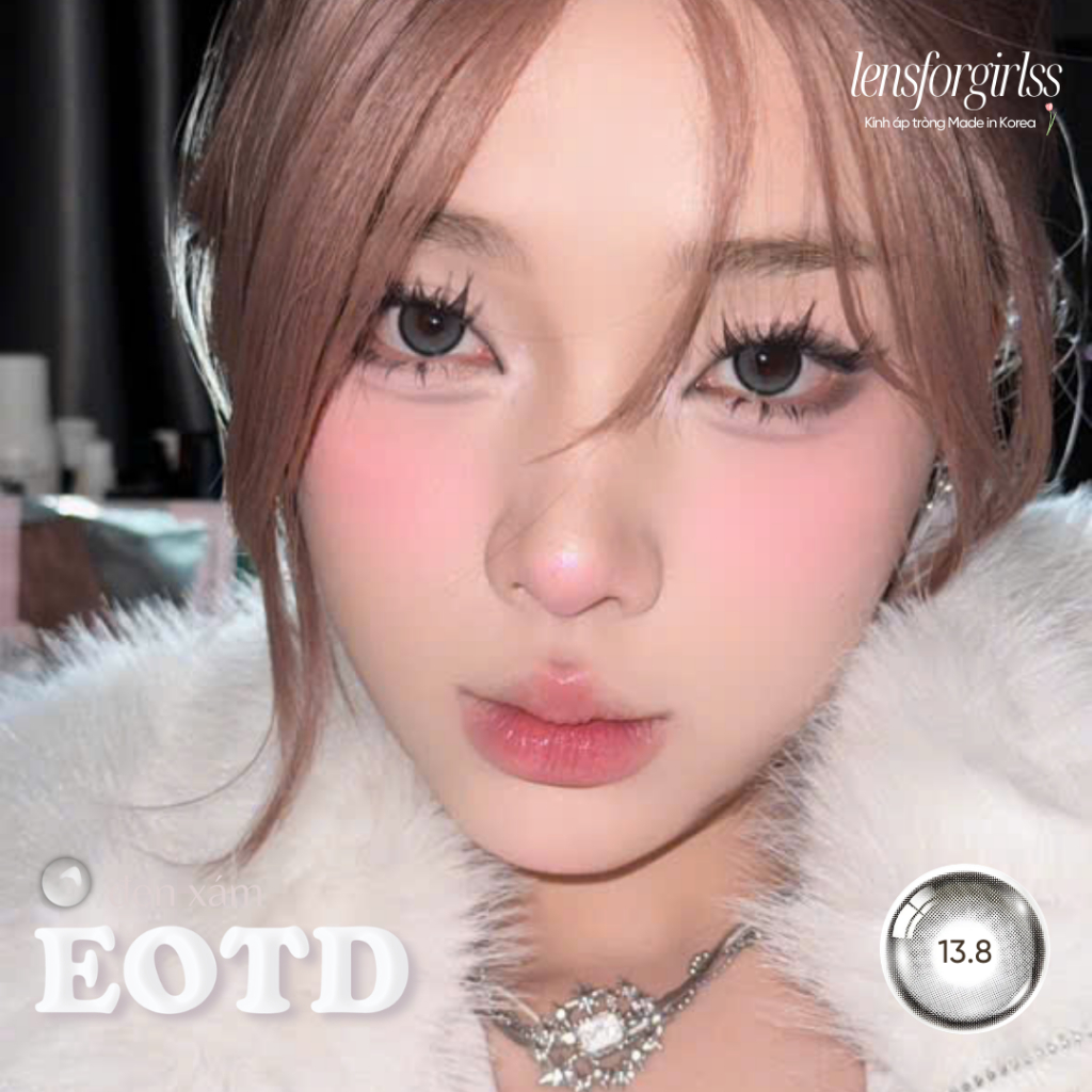 (OLENS) Kính áp tròng sz GIÃN TRÒNG hiệu ứng filter EOTD GRAY chính hãng KOREA | LENSFORGIRLSS | BigBuy360 - bigbuy360.vn