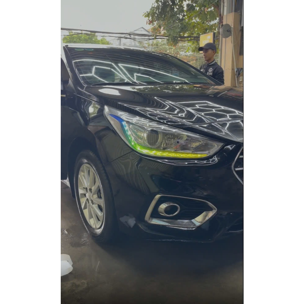 Tem dán đèn accent 2019 - Decal cao câp dán đổi màu đèn xe hyungdai accent 2019