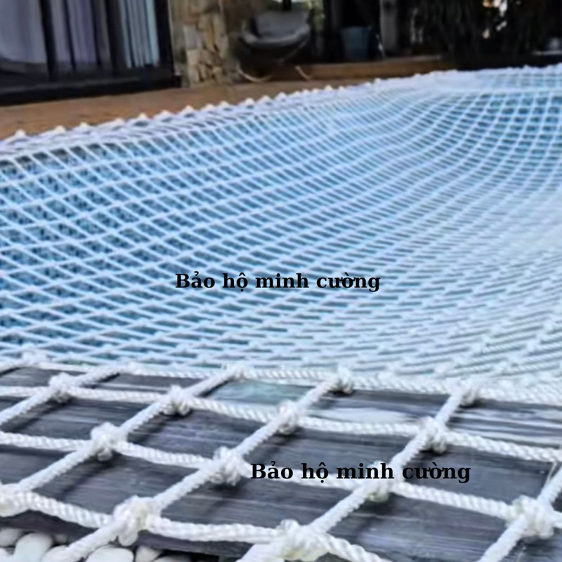 Lưới võng trời homestay., Lưới chắn giếng trời(sợi 10mm,12mm)