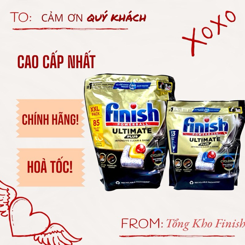 [CAO CẤP NHẤT] Viên rửa bát Finish Ultimate Plus