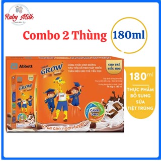 Combo 2 Thùng Sữa Pha Sẵn Abbott Grow Gold Cacao 180ml