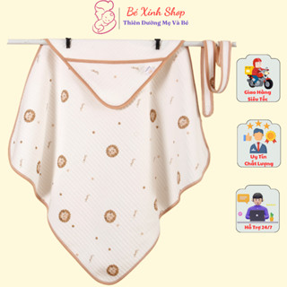 Mẹ Lọ Lem - Choàng Ủ, Khăn Tắm, Chăn Ủ Xô Có Mũ 4 lớp Hàng Loại 1 Chất Thoáng Mát Cho Bé - HT608