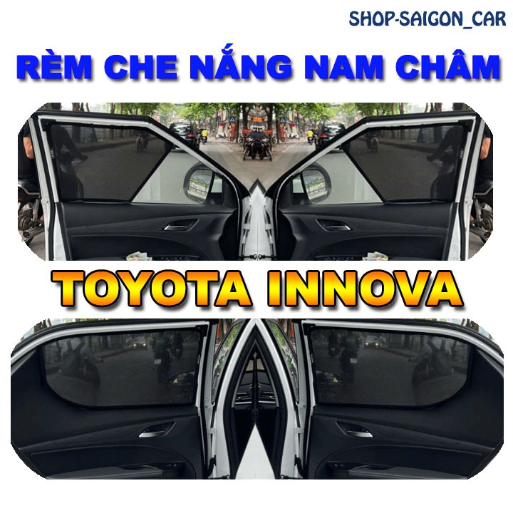 Rèm Che Nắng Nam Châm Xe Toyota INNOVA,INNOVA CROSS 2009-2025 chắn nắng tuyệt đối - kèm khayRèm.