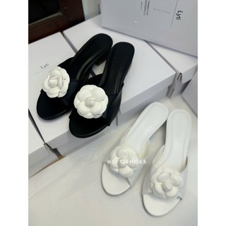 [NEW HÀNG CAO CẤP] Dép Guốc Nữ Hoa Trà Form Nhỏ Lên Size Đế Thấp Thanh Lịch Sang Trọng Đi Chơi G205