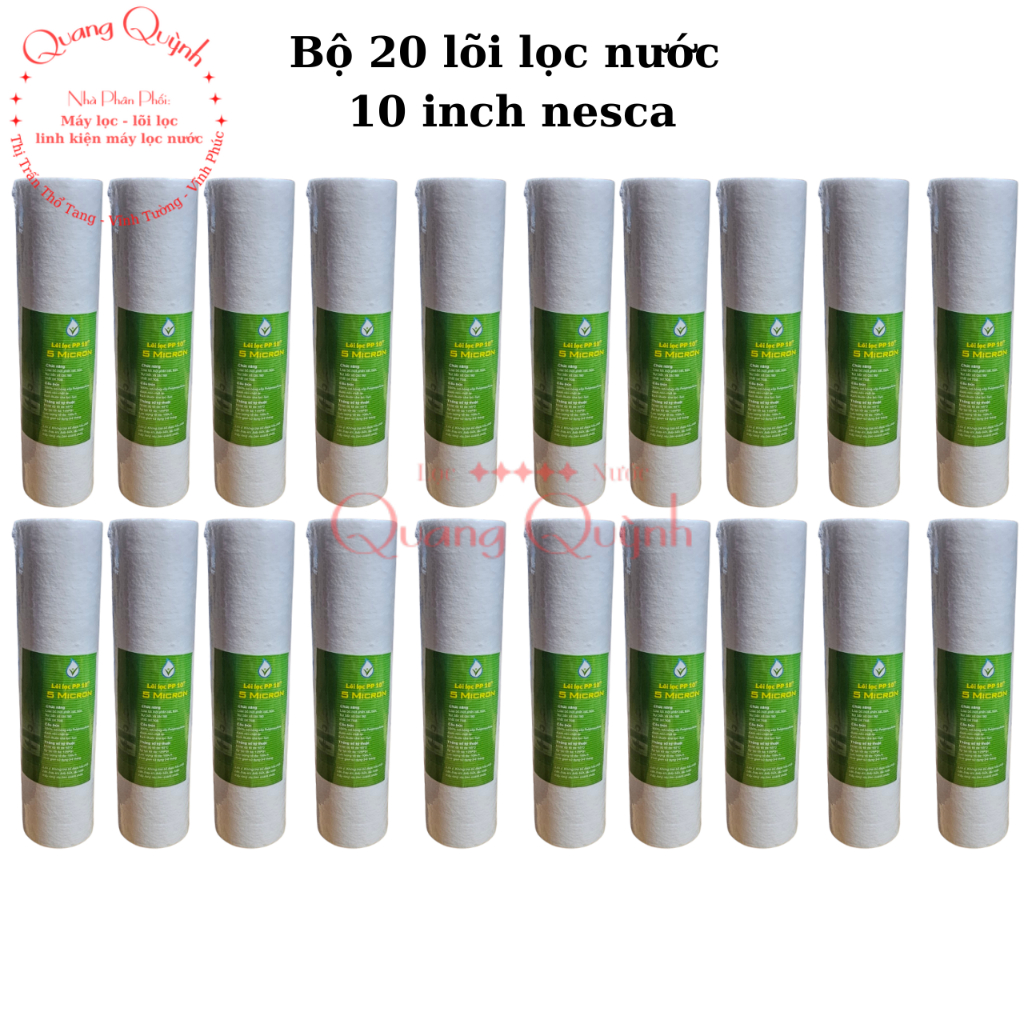 Bộ 20 lõi lọc nước số 1 nesca 10 inch