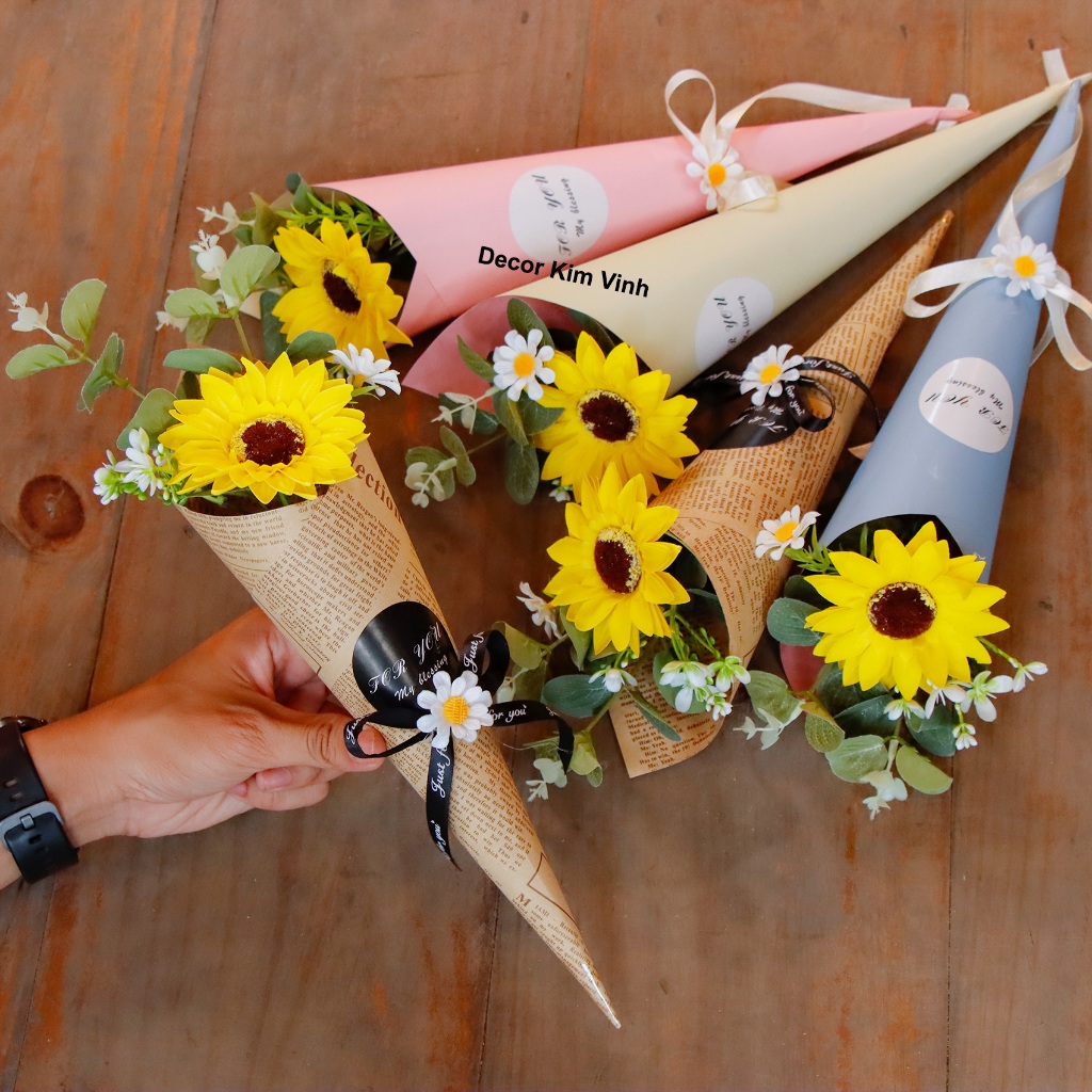 Bó Hoa Hướng Dương HTT07 (1 Bông) Làm Quà Valentine, Quà Tặng 8/3, Quà Sinh Nhật, Dịp Lễ