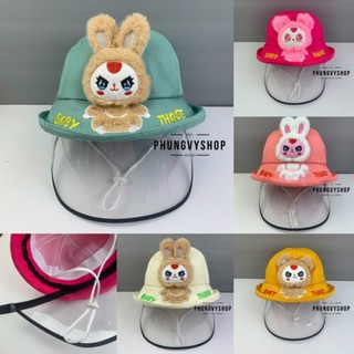 CÓ Size BÉ TỪ 2 Tuổi đến LỚN_Mũ chống giọt bắn chắn gió bụi bucket vành phungvyshop-nón / Bo "KIẾNG" LẬT BABY THREE "CN"