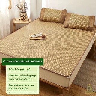 [ RẺ VÔ ĐỊCH ] Chiếu Điều Hòa Cao Cấp - chiếu mây tre đan lót lụa( ẢNH THẬT  )