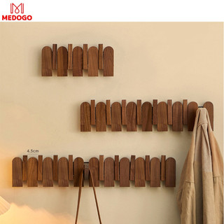  Móc Gỗ Treo Tường Cao Cấp Medogo MT05 – Móc Quần Áo & Phụ Kiện Giá Gỗ Decor 