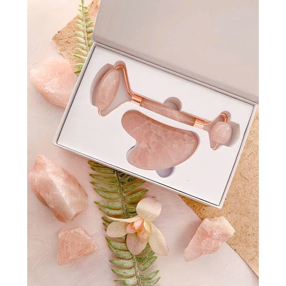 [CHÍNH HÃNG] Đá Massage Mặt Guasha Thạch Anh Cao Cấp - Viên Đá Trái Tim