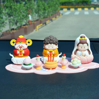 Set bàn thờ Thần tài, Phật tổ, Bồ tát mini dễ thương trang trí để bàn, taplo ô tô