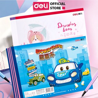 Vở Vẽ Học Sinh Tập Tô Màu Cho Bé A4/B5 Deli - Sổ Tô Màu Sổ Vẽ học sinh Giấy Dày Mịn Hạn Chế Lem Màu Chất Liệu An Toàn