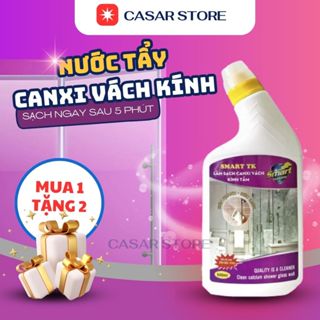 Nước Tẩy Rửa Cặn Canxi Trên Kính SMART TK - Vệ Sinh Sạch Cặn Bám Lâu Ngày Vách Kính Nhà Tắm, Gương - Loại Mạnh Nhất