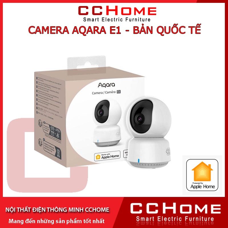 Camera AI thông minh Aqara E1 CH-C01E, độ phân giải 2K, trang bị kết nối Wifi 6, tương thích Homekit