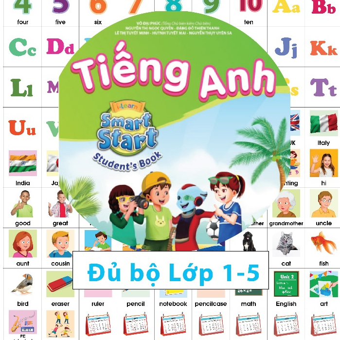 Sticker từ vựng Tiếng Anh Smart Start - Lớp 1 đến 5