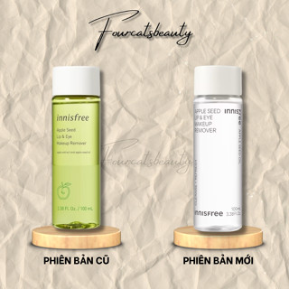  Tẩy Trang Mắt Môi Hoàn Toàn Lành Tính Cho Làn Da Táo Xanh Innisfree Apple Seed Lip & Eye Remover 100ml 