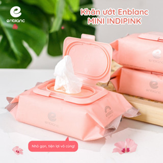 Thùng 12 Gói Khăn Ướt ENBLANC Cao Cấp MINI INDIPINK 20 Tờ Kháng Khuẩn Dịu Nhẹ, Không Mùi, Không Cồn