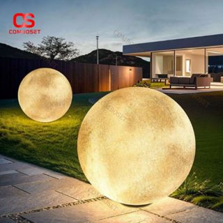   HÀNG SẴN CÓ VAT  Đèn LED Mặt Trăng 3D Đủ Size Chống Nước 3 Chế Độ Sáng Trang Trí Sân Vườn 