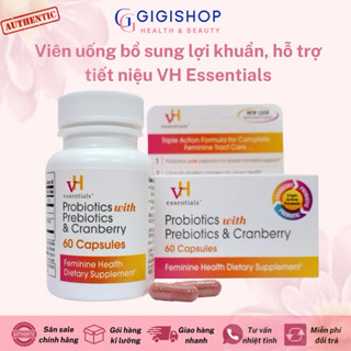 [Bill US] Viên uống bổ sung lợi khuẩn, hỗ trợ tiết niệu VH Essentials Probiotics With Prebiotics & Cranberry 60 viên