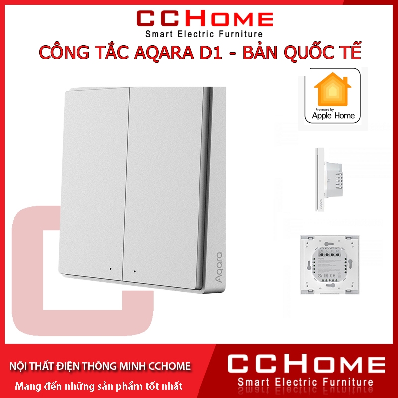 Công tắc thông minh Aqara D1 có dây N, không dây N, hỗ trợ homekit, 1-2-3 nút bản Zigbee