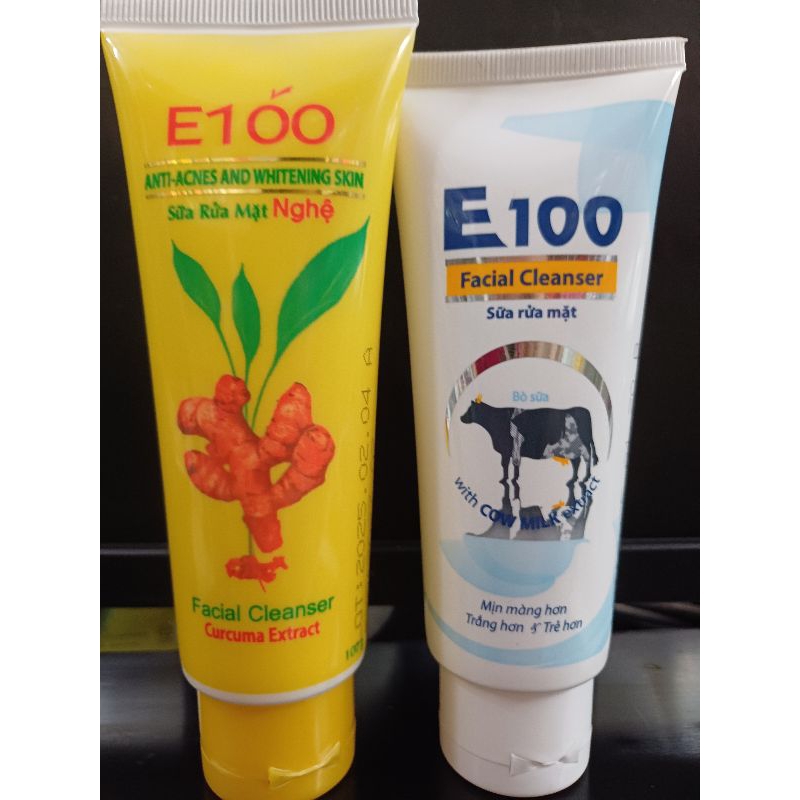 Sữa Rửa Mặt E100 Bò và Nghệ 100g[ Chính Hãng]