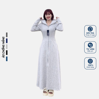 Áo chống Nắng Toàn Thân Nữ Chất Liệu Cotton Cao Cấp, Váy Chống Nắng Dài Chống Tia UV - CN45