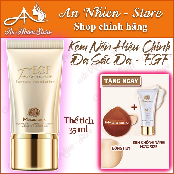  Kem Nền Che Khuyết Điểm Hiệu Chỉnh Đa Sắc Da - EGF - Magic Skin Sáng Mịn Tự Nhiên 