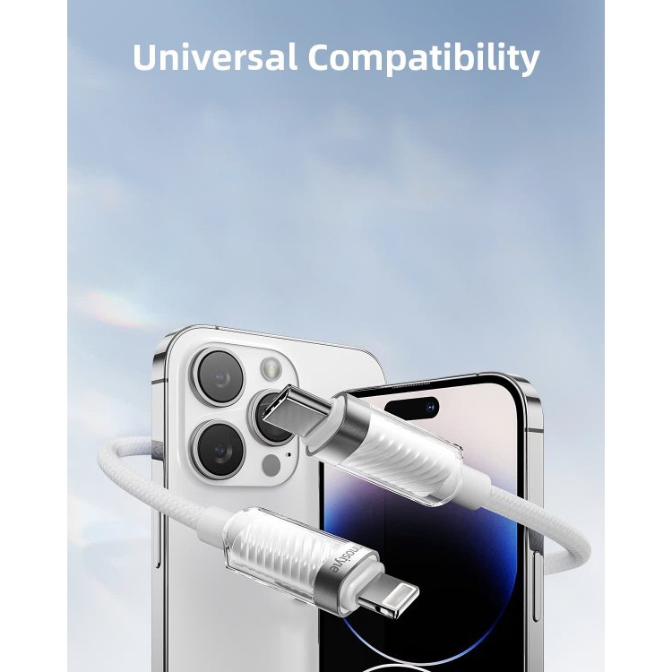 Cáp sạc nhanh USB-C to L Innostyle CryStalShine dài 1.5 mét, bền bỉ, sạc nhanh, bảo hành 12 tháng | BigBuy360 - bigbuy360.vn