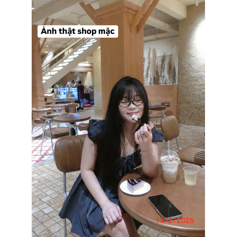 𝐕𝐍𝟎𝟕 ( 𝐁𝐈𝐆𝐒𝐈𝐙𝐄) Đầm tiểu thư cổ tay vuông kẻ sọc phối nơ dễ thương hàn quốc ( 𝐒 => 𝟑𝐗𝐋 - 𝐊𝐄̀𝐌 𝐐𝐔𝐀̂̀𝐍  by CarotShop | BigBuy360 - bigbuy360.vn