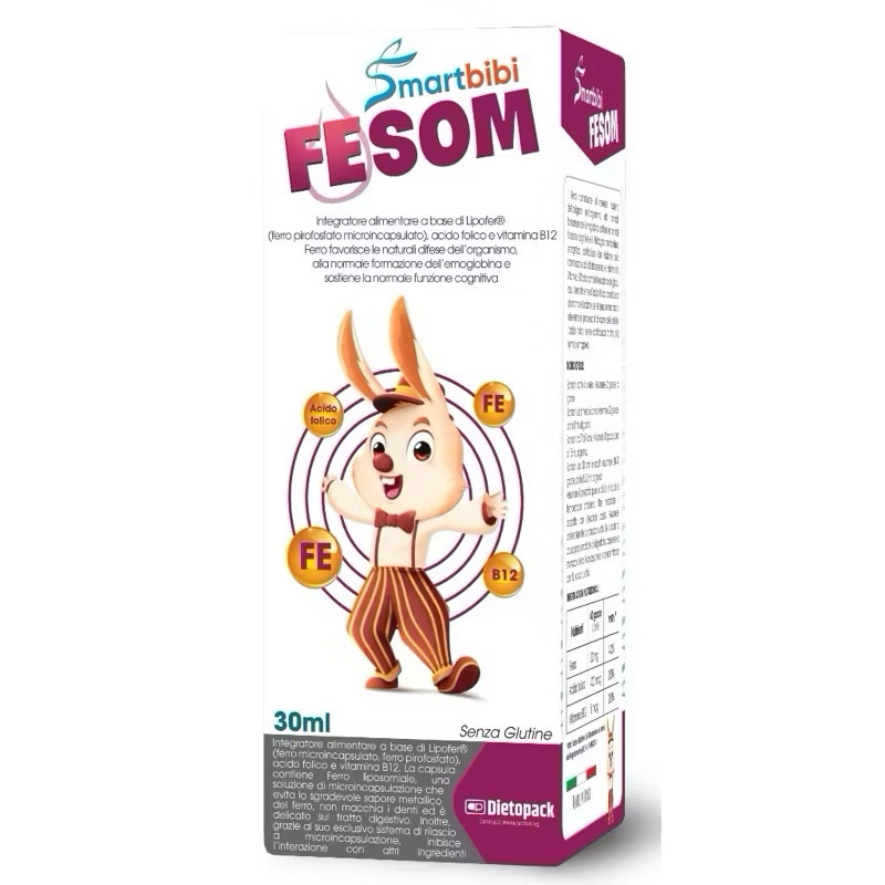 Siro Bổ Sung Sắt Smartbibi Fesom Cải Thiện Tình Trạng Thiếu máu Cho Bé Chai 30ml-sieuthimevabe