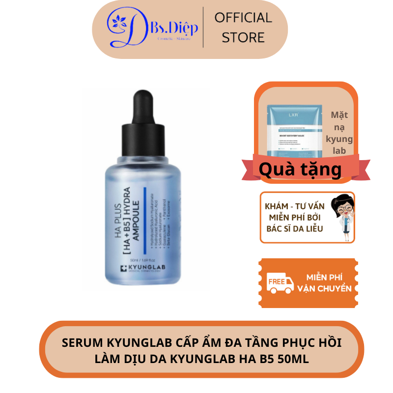 Serum KyungLab cấp ẩm đa tầng phục hồi làm dịu da KyungLab HA B5 50ml