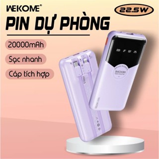 [Sạc nhanh + Kèm dây sạc]Pin dự phòng WK 20.000mAh sạc nhanh, 4 cổng sạc, Smartcom phân phối - WP59