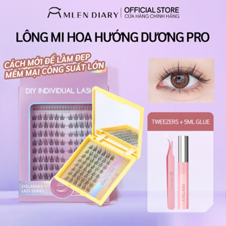 Lông Mi Giả HOA HƯỚNG DƯƠNG MLEN DIARY Mi Cụm Tách Sợi Tự Nhiên Mềm Mại Cho Mắt To Tròn Tự Nhiên