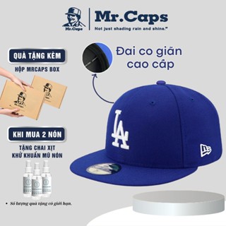 Nón snapback lưỡi trai bít đuôi MLB LA cho nam nữ, Mũ hiphop phong cách đội ngược MrCaps MLB04