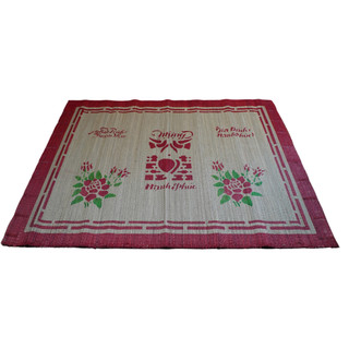 Chiếu Cói In Hoa Kích Thước 1m5 x 1m9